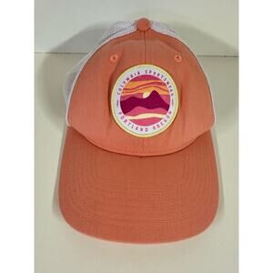 Columbia Sportswear Portland Patch Trucker Snap Back Peach White Mesh Hat